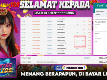 NENEK188 di Game Slot Cluster Slide RP.2.000.000 LUNAS bukti-12
