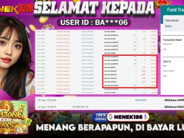 NENEK188 di Game Slot Mahjong Ways RP.2.000.000 LUNAS