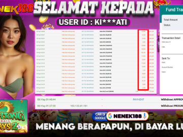 NENEK188 di Game Slot Mahjong Ways RP.3.047.000 LUNAS bukti-26